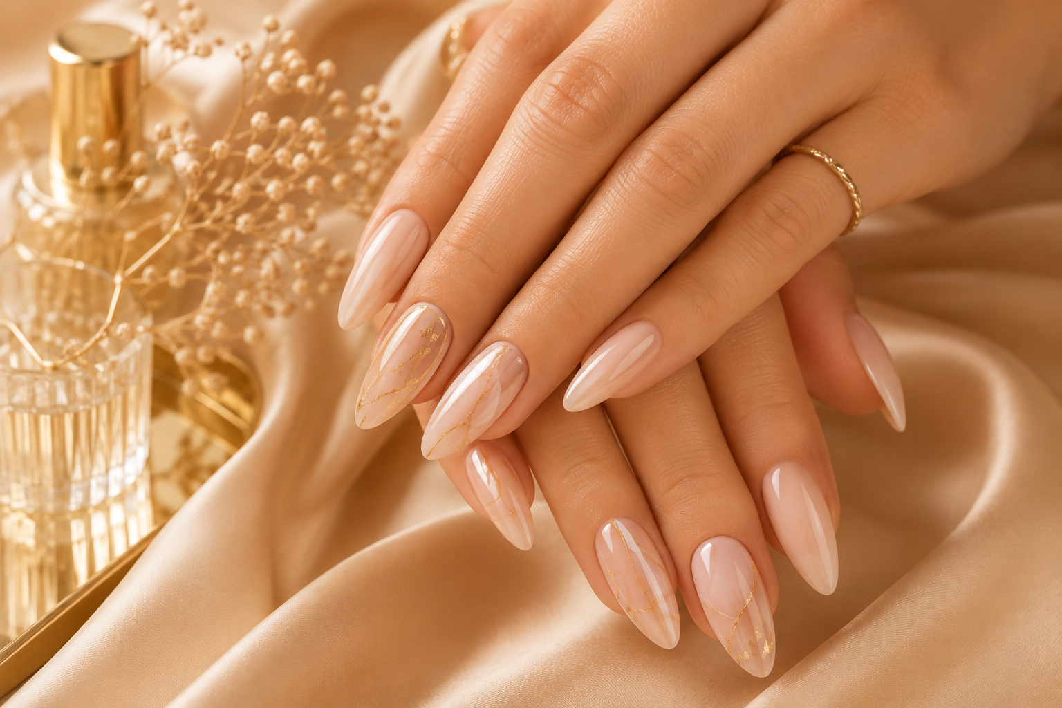 Elegant manicure and nail polish